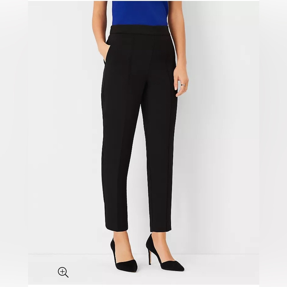 NWT Ann Taylor easy ankle pant medium high rise black